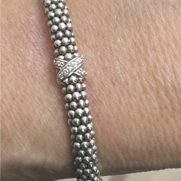 Lagos Diamond and Silver Bracelet - Picture 2 of 3